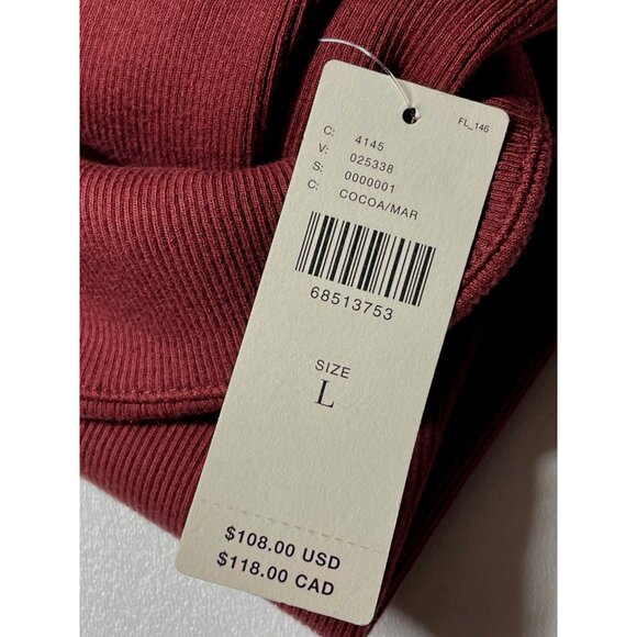 Anthropologie One-Shoulder Midi Dress Size L In Cocoa New with Tags - Picture 6 of 9